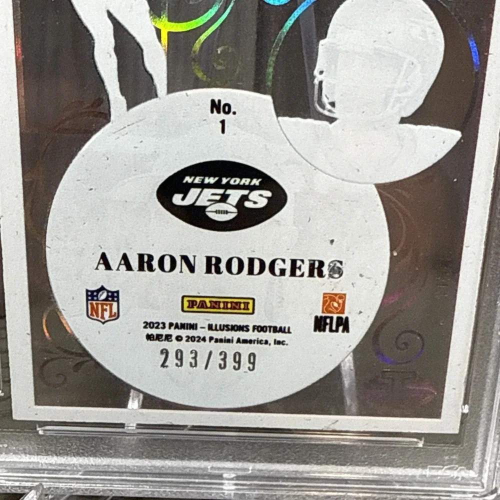 2023 Panini Illusions Aaron Rodgers King of Cards Case Hit‎ PSA 9 - #293/399
